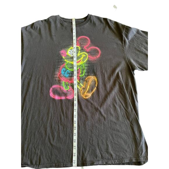 Disney Parks Neon Mickey Mouse Men's Black T-Shirt Sz2XL - Picture 6 of 7
